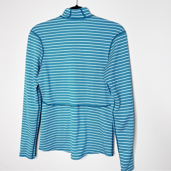 Patagonia Capilene 3 Midweight Zip Neck Sweater Size Medium Women’s Blue White - Picture 4 of 4